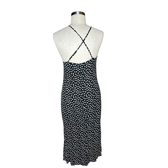 REFORMATION Black White Daisy Roman Midi Dress Slip Style Women's Size 4 FLAWED - Picture 3 of 10